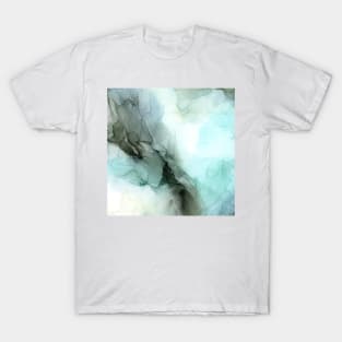 Calm Nature Inspired Abstract Flow Landscape Painting T-Shirt